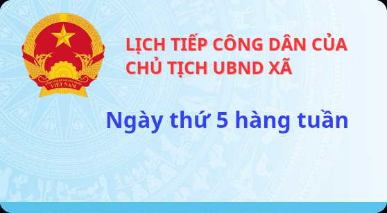 LỊCH TIẾP CÔNG DÂN