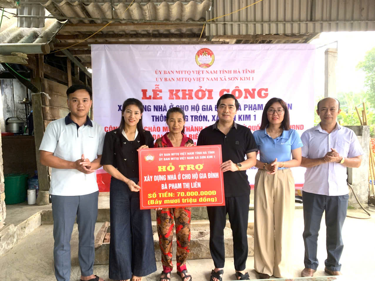 LỄ KHỞI CÔNG XÂY DỰNG NHÀ Ở TẠI XÃ SƠN KIM 1