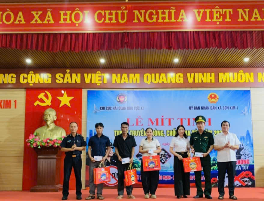 XÃ SƠN KIM 1 PHỐI HỢP TỔ CHỨC LỄ MIT TINH, TUYÊN TRUYỀN DIỄU HÀNH PHÒNG, CHỐNG MA TÚY NĂM 2026