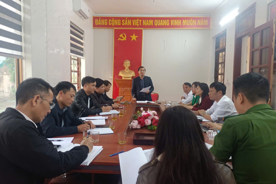 Xã Sơn Kim 1 tổ chức Hội nghị soát xét trước ngày bầu cử ĐB HĐND các cấp