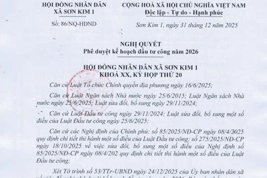 Nghị quyết phê duyệt Kế hoạch đầu tư công năm 2026