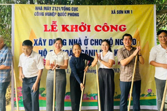 Xã Sơn Kim 1 tổ chức lễ khởi công xây dựng nhà ở cho các hộ nghèo, hộ có hoàn cảnh khó khăn