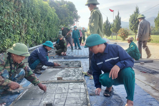 Sơn Kim 1 quyết tâm xây dựng khu dân cư Nông thôn mới kiểu mẫu, xã Nông thôn mới nâng cao. 
